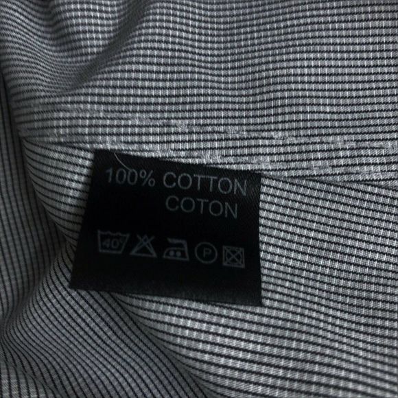 Jared Lang Button Up Shirt Adult Extra Large Gray Square Button Long Sleeve Mens - Picture 12 of 12